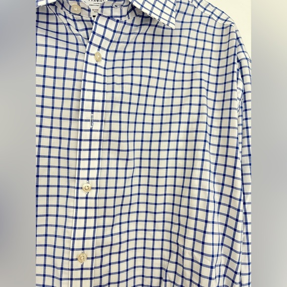 Charles Tyrwhitt Blue and White Check Dress Shirt - Picture 5 of 7